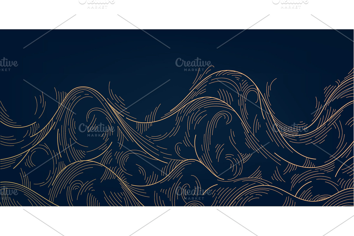 Water And Waves Golden Backgrounds, a Background Graphic by Marylia (Photo 18 of 22)