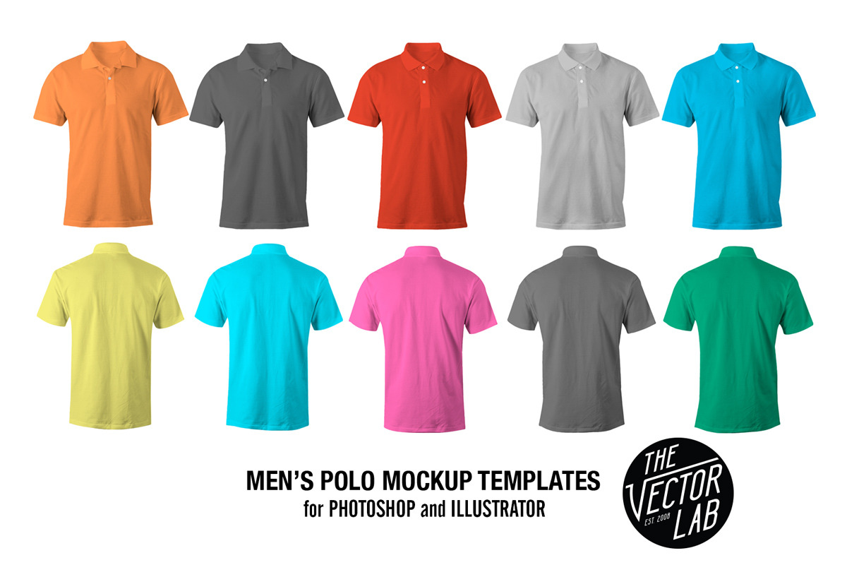 Men's Polo Shirt Mockup Templates, a Shirt Mockup by TheVectorLab (Photo 2 of 2)