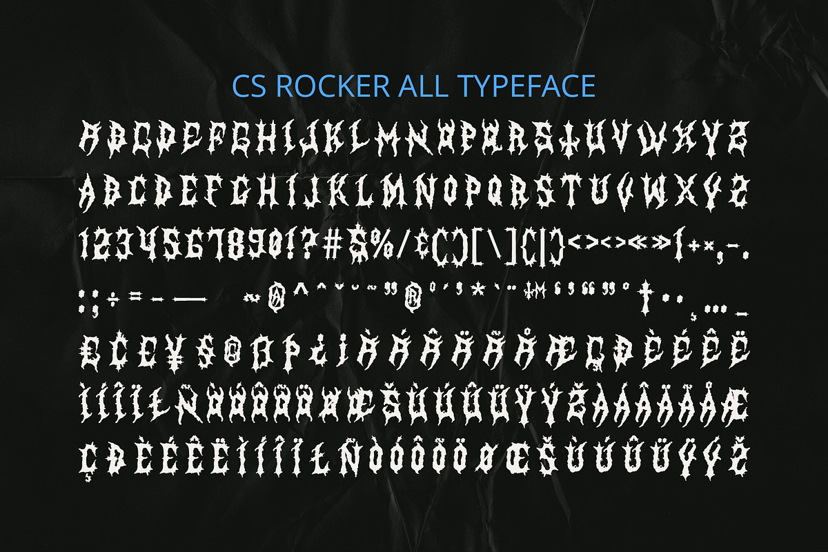 CS Rocker – Black Metal Font, a Blackletter Font by Craft Supply Co. (Photo 8 of 8)