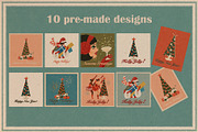 Happy Holidays set: retro edition, a Decorative Illustration by Paper Cherry (Thumbnail 15 of 21)