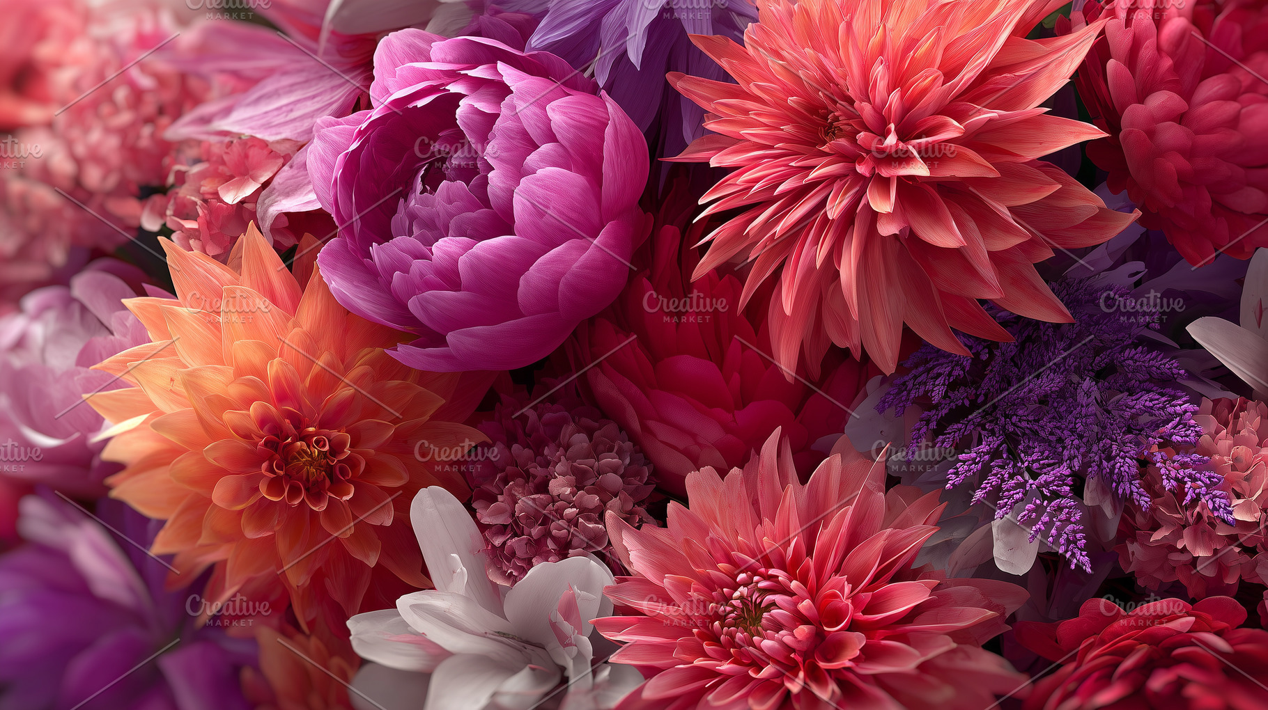 Blooming flowers in rich pink, a Nature Photo by MistyDay