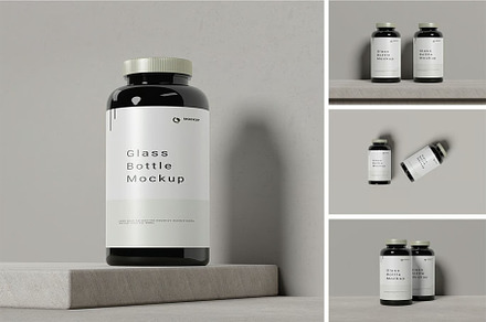 Glass Bottle Mockup