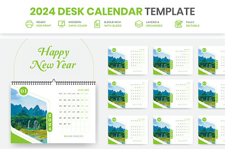 Business Desk Calendar Plan 2024