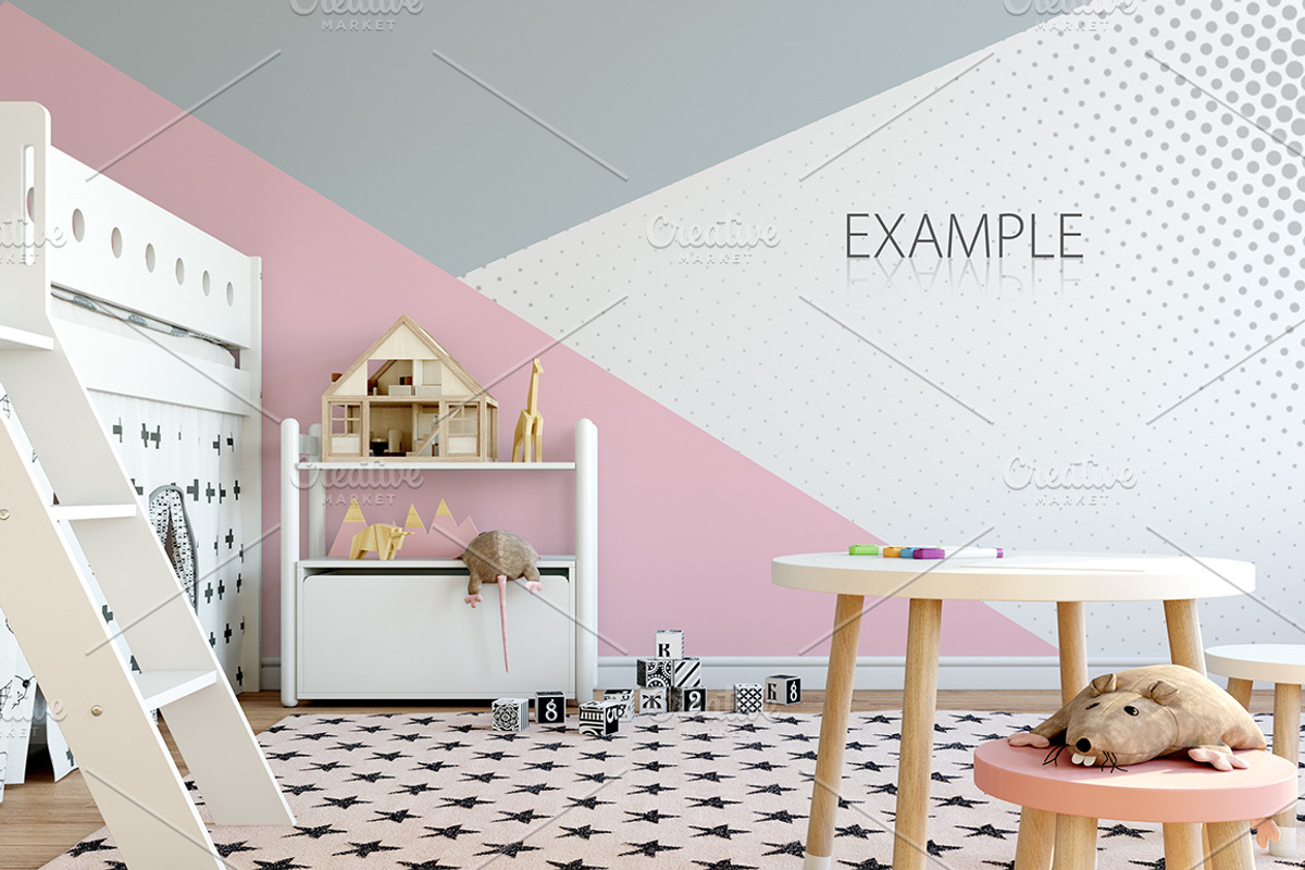 KIDS WALL & FRAMES Mockup Bundle - 2, a Print Template by Yuri-U (Photo 42 of 43)