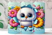Flower Owl Nature Quote 20oz Tumbler, an Arts & Entertainment Photo by LamanAzalea (Thumbnail 1 of 2)