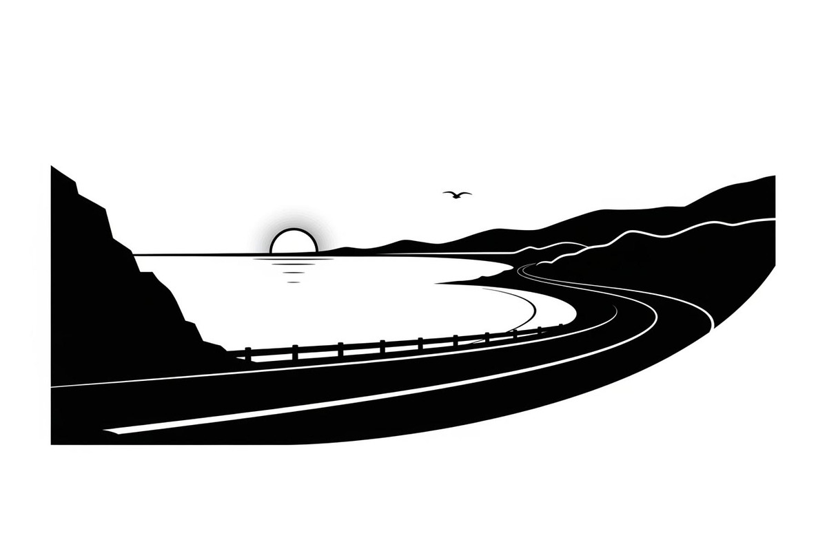 Coastal Curved Roadscape Bundle, a Graphic by musafir_fashion (Photo 3 of 14)