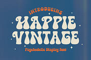 Happie Vintage - Psychedelic Display, a Sans Serif Font by Bentype Studio (Thumbnail 1 of 7)