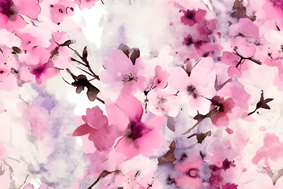 Sakura Seamless Pattern, a Pattern Graphic by SunPatternShop