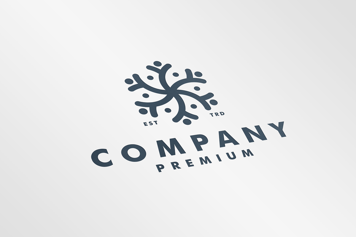six people modern work team logo, a Branding & Logo Template by mouze_art (Photo 2 of 4)