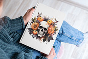 Watercolor Halloween Skulls Clipart, a Seasonal Illustration by Gloria Designed It (Thumbnail 4 of 7)