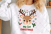 My 1st Christmas Reindeer PNG, an Illustration by Craft Nest (Thumbnail 4 of 6)