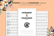 Password Logbook Kdp Interior, a Stationery Template by Hurairagraphics (Thumbnail 1 of 3)