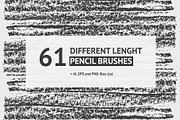 61 textured vector pencil bruhes, a Brush Add-On by bum katrin (Thumbnail 1 of 3)