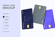 Floating Credit Card Mockup Set, a Product Mockup by graphypix (Thumbnail 2 of 4)