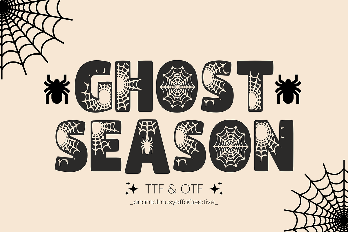 Black Spider - Spider Font Type, a Font by KiddoGlyphs Studio (Photo 2 of 5)