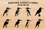 Kingfisher Silhouette Vector art set, an Animal Illustration by Gfx Expert Team (Thumbnail 1 of 3)