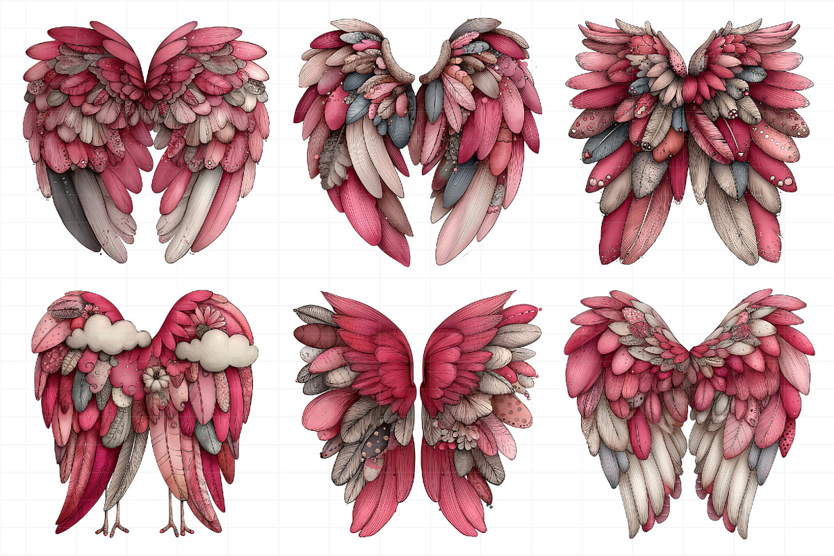 Heaven Angel Wings Sublimation Clipa, an Illustration by Daily.Designs (Photo 5 of 5)