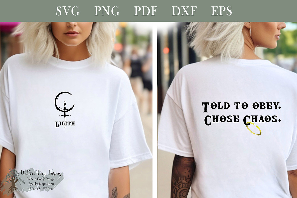 Told to Obey Chose Chaos Goth Witch, an Object Graphic by Willow Paige Farms (Photo 3 of 5)