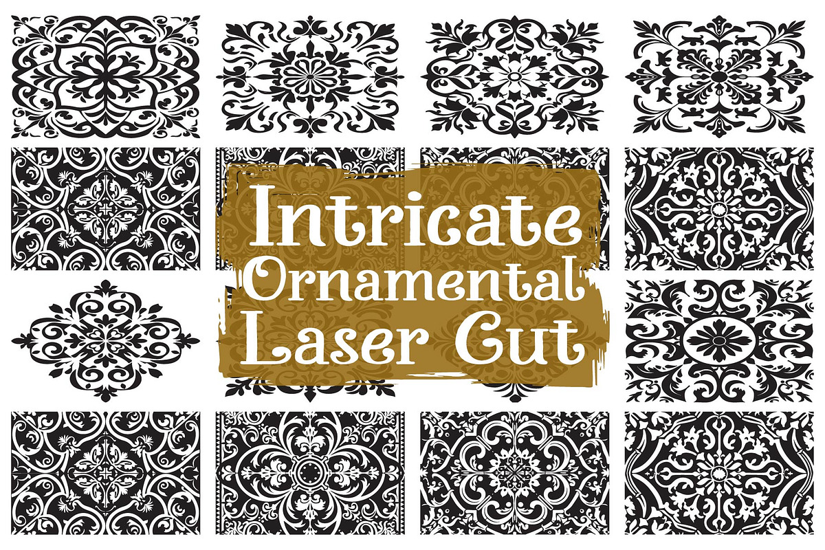 Elegant Floral Swirl Laser Cut, an Illustration by hafijul
