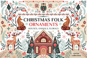 Christmas Folk Vector Collection, a Pattern Graphic by Molly art (Thumbnail 1 of 12)