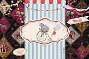 Whimsical Watercolor Circus clipart, a Decorative Illustration by 60secondsArt (Thumbnail 2 of 10)