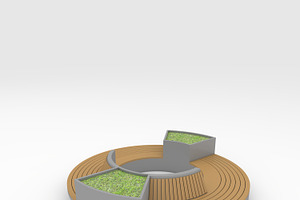 3D Model Bench Park 6