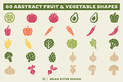 Abstract Fruit & Vegetable Shapes, an Object Graphic by Brian Ritter Design (Thumbnail 5 of 5)