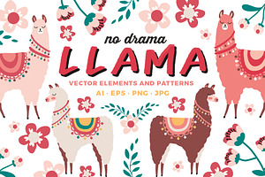 Vector Llama items and patterns