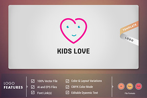 Kids Love - Logo Template