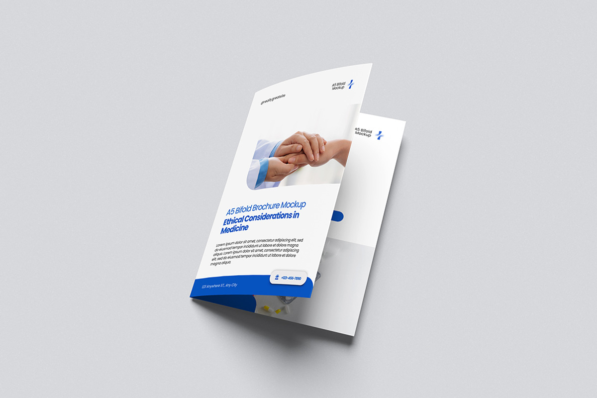 A5 Bifold Brochure Mockup, a Product Mockup by swsi-studio (Photo 2 of 5)