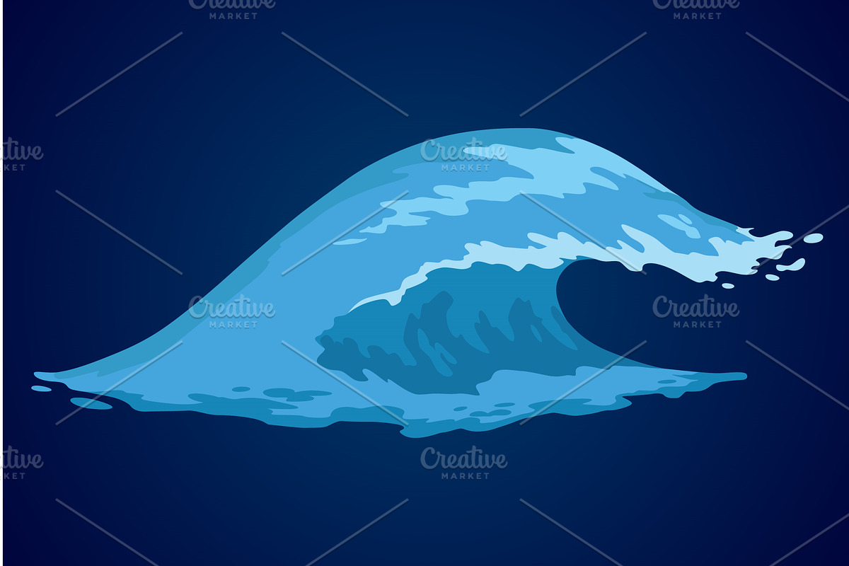 Animation water wave frame, an Illustration by Things for designers