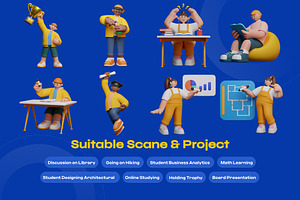 Student Activity 3D Characters