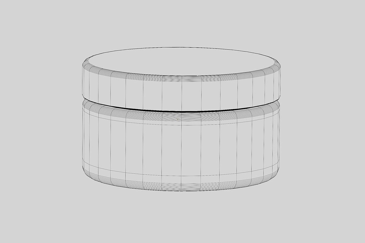 Cream jar 3d model, an Object 3D Model by fahad121 (Photo 4 of 5)
