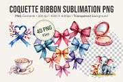 Coquette Ribbon Sublimation PNG, an Illustration by Artnoy (Thumbnail 1 of 8)