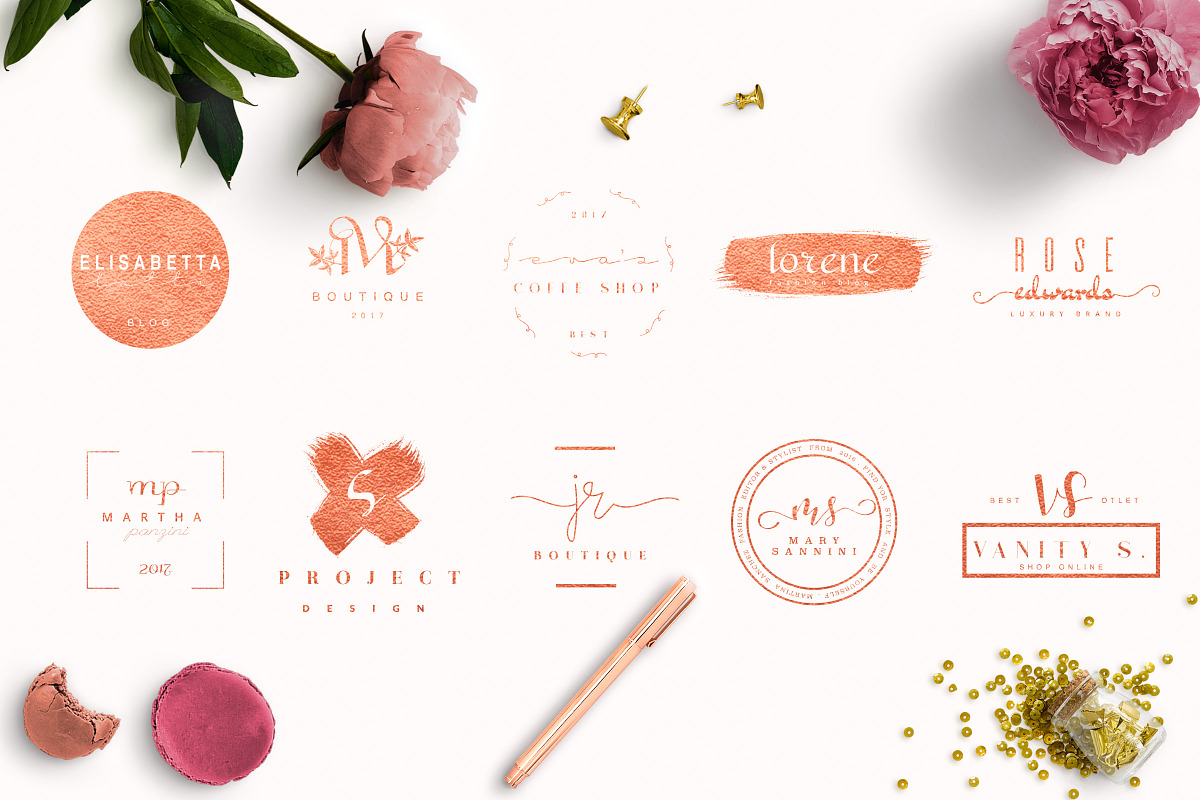 50 ROSE LOGO PACK, a Branding & Logo Template by IsikChic (Photo 2 of 6)