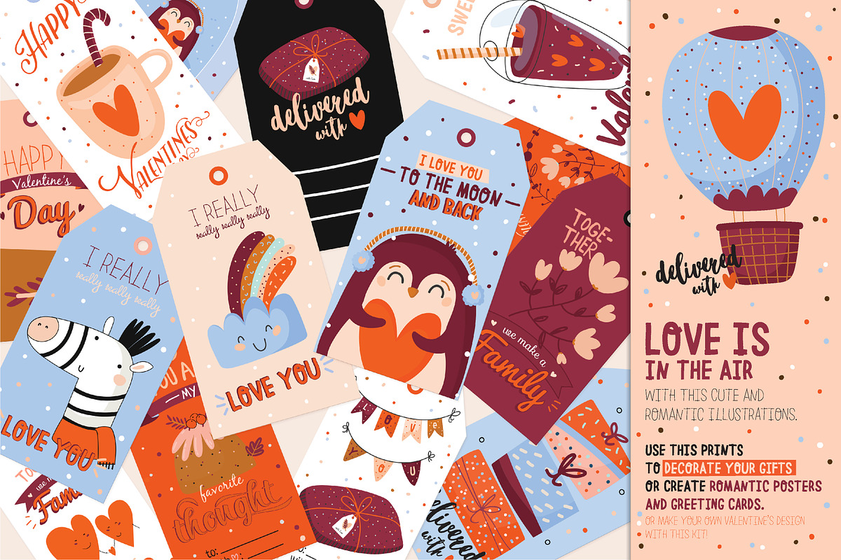 Valentines decorations PART 2, a Stationery Template by Ruslana Lubenets (Photo 3 of 7)