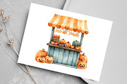 Watercolor Halloween Shop Clipart, an Illustration by Canvas Craft (Thumbnail 5 of 8)