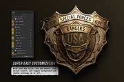 Police / Army / Sheriff Metal Badges, an Object Graphic by Hyperpix Productions (Thumbnail 2 of 21)