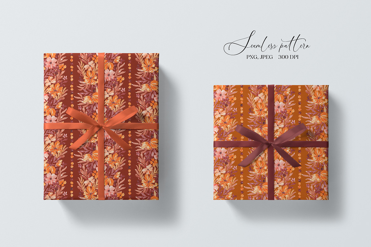 Vertical Fall Flora Seamless pattern, a Pattern Graphic by SirenaArt (Photo 11 of 16)