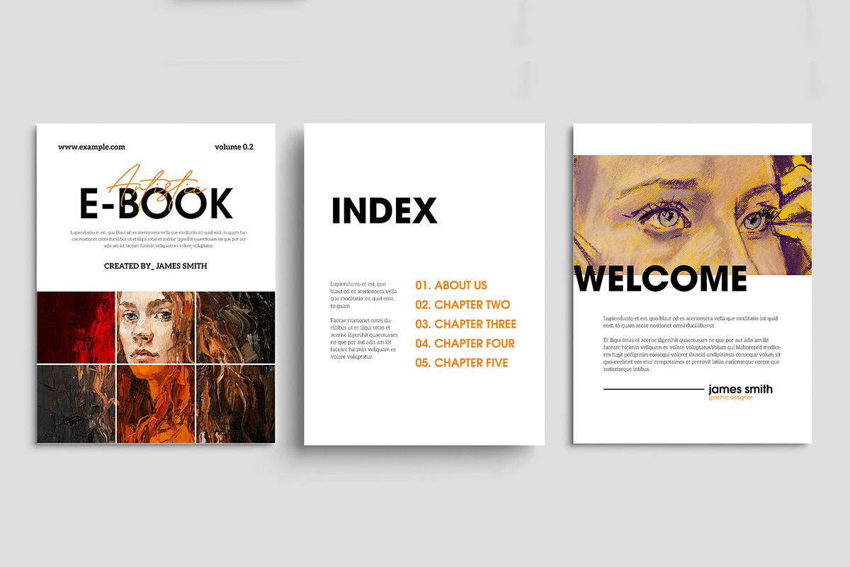Artistic E-Book Layout Template, an UI Kit Template by ContestDesign (Photo 2 of 6)