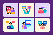 Animated Error Illustrations Art Set, a Technology Illustration by Brickclay (Thumbnail 4 of 5)