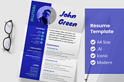 Stylish Purple Resume Template, a Resume Template by rivatxfz (Thumbnail 1 of 2)
