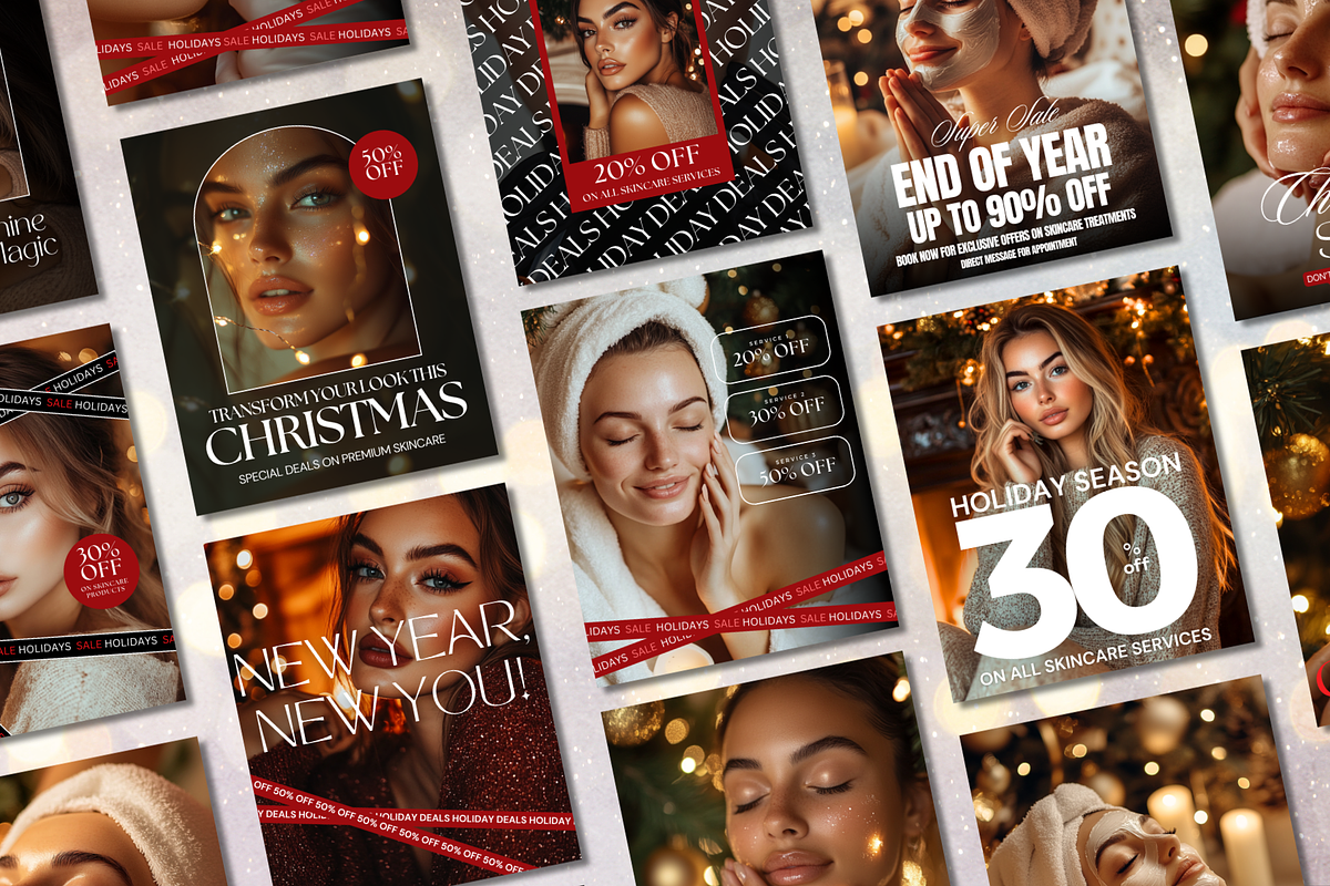 Holidays Skincare Instagram Template, a Social Media Template by DesignsbyMariaStudio (Photo 5 of 10)