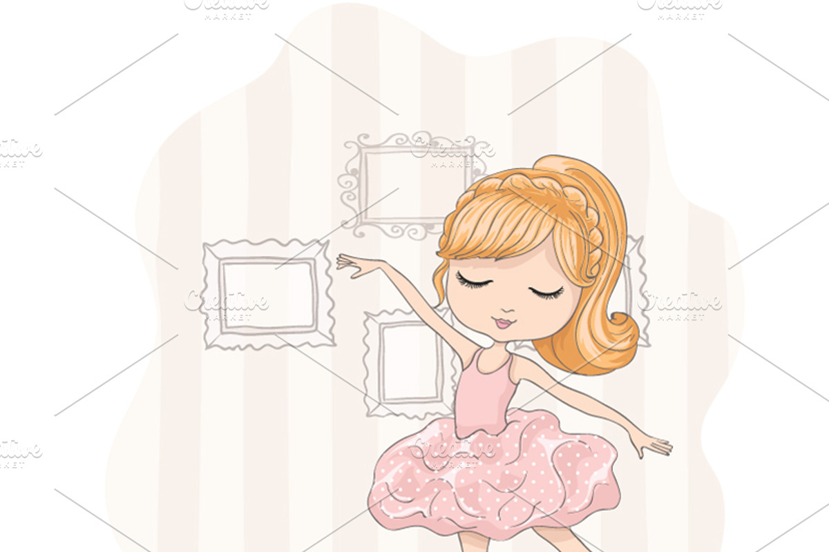set with 32 cartoon girls-cute girls, an Animal Illustration by StudioLondon (Photo 2 of 33)