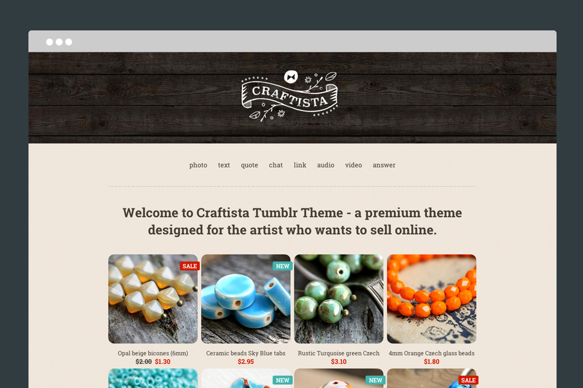 Craftista Tumblr Theme, a Websites & App Template by Themelantic (Photo 2 of 5)