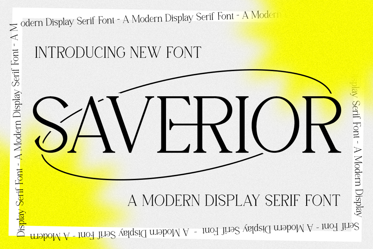 Saverior - Advertisement Font, a Serif Font by RockboyStd (Photo 1 of 12)