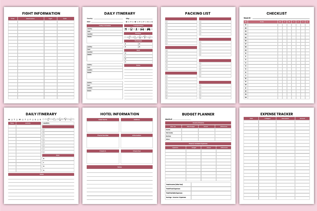 2026 Travel Journey Canva Kdp, a Stationery Template by Mustafiz (Photo 5 of 8)