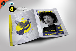 Modern Passport Funeral Program