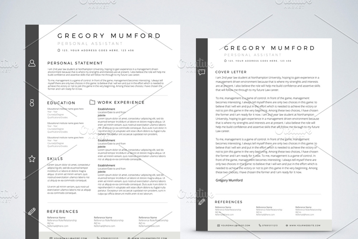 Classified CV/Resume (PSD/WORD DOC), a Resume Template by Valeur Design (Photo 2 of 2)