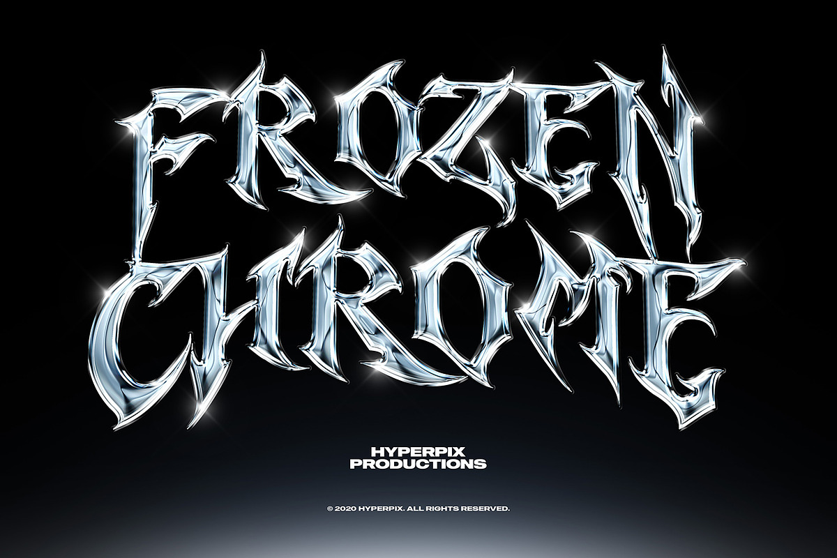 Chrome Text Styles Bundle - 50% OFF, a Layer Style Add-On by Hyperpix Productions (Photo 9 of 47)